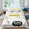 Math Equations Duvet Cover Set Hourglass Purple Galaxy Comforter Cover Physics Formula Dorm Bedding Sets Science Geometry Axis