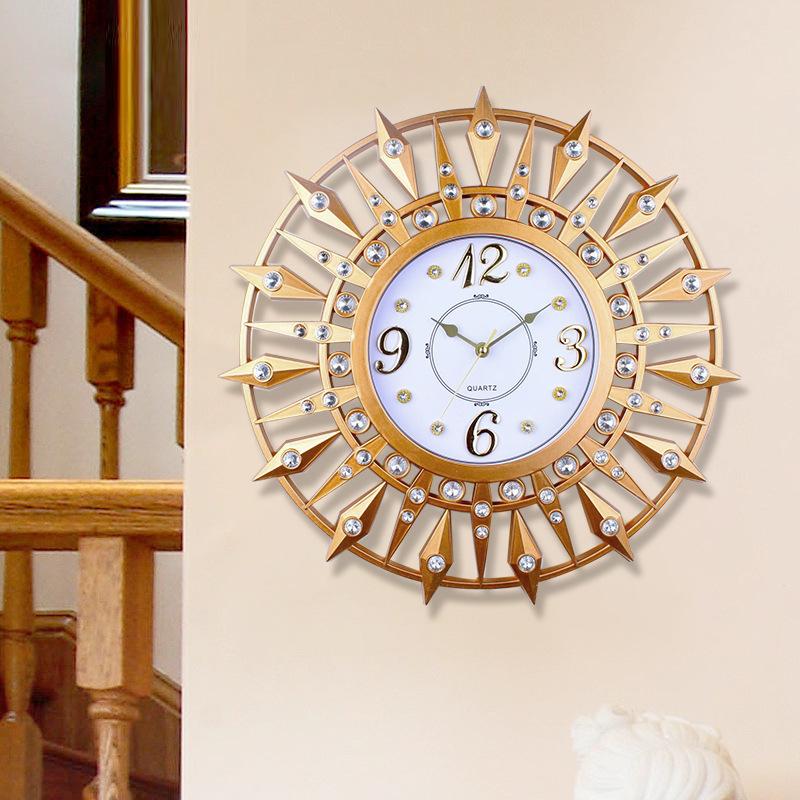 New Decorative Clock Three-dimensional Frame for Home Living Room Plastic Wall Clock Light Luxury Font Clear and Accurate Travel Time