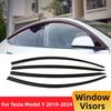 For Tesla Model Y 2019-2024 Window Visors Shade Wind Deflector Rain Guard Brow 4PCS Exterior Parts Car Styling Wide Body Kit
