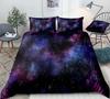 Starry Sky King Queen Duvet Cover Colorful Galaxy Bedding Set Outer Space 2/3pcs Quilt Cover Glitter Polyester Comforter Cover