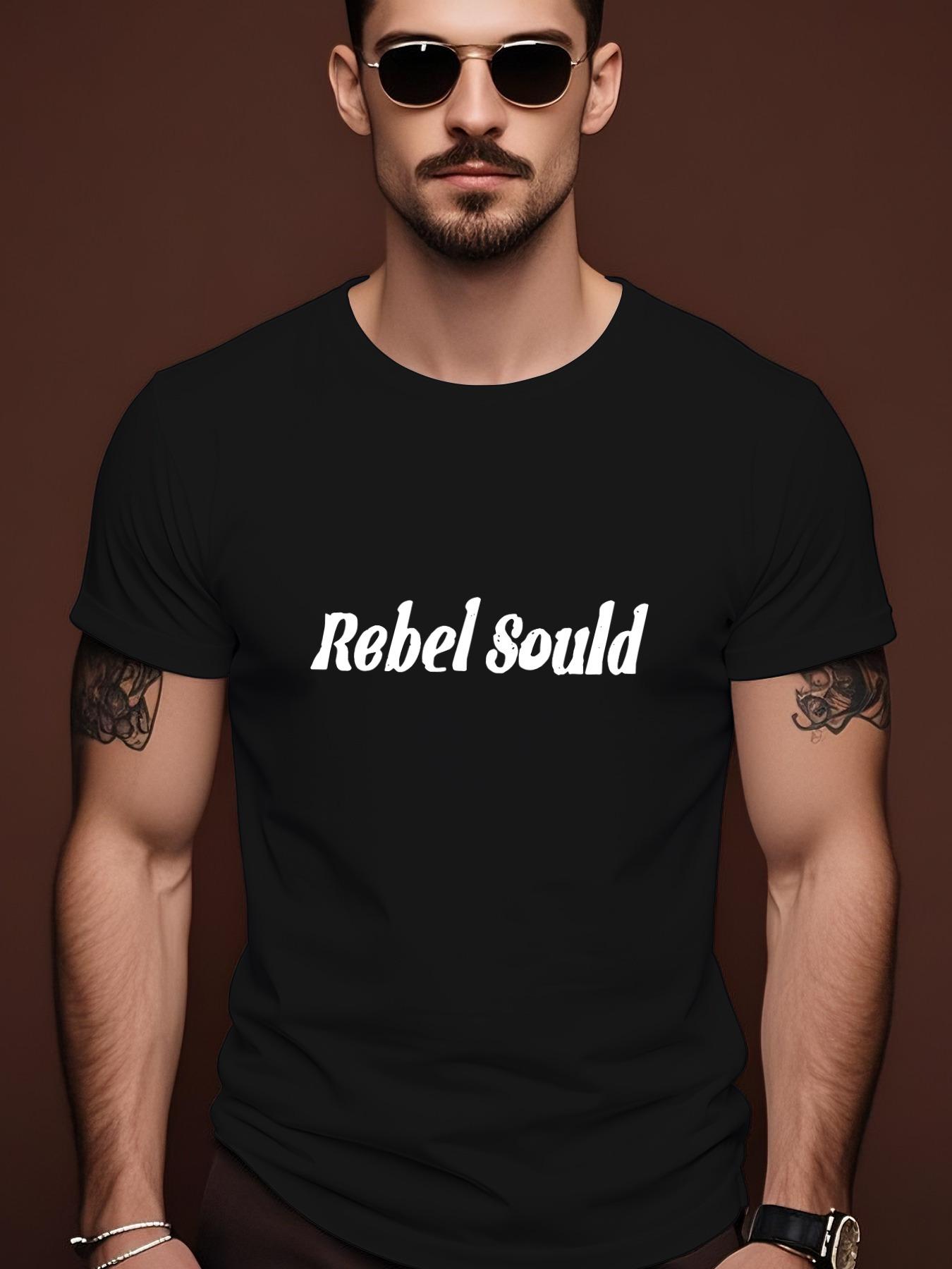 REBEL SOULD Streetwear Summer Tshirt - Bold Graphic Print M