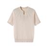2026 Eis Seide Kurzarm T-Shirt für Frauen mittleren und höheren Alters, Sommer Mode Rundhals Strickware