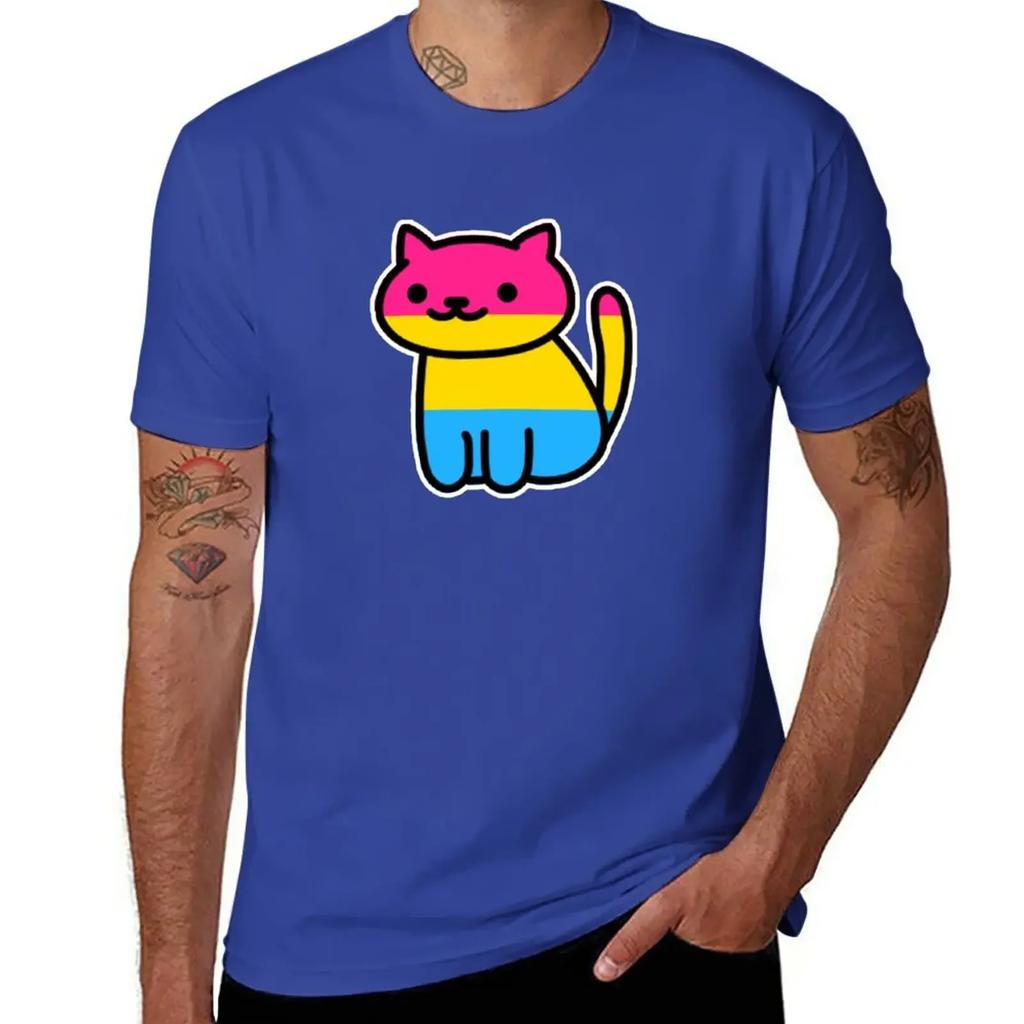 Neko Pride: Pansexual T-Shirt anime clothes boys whites summer top workout shirts for men