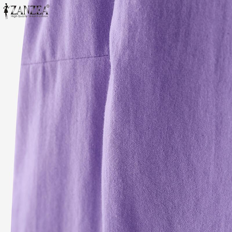 ZANZEA Women Casual V-Neck Summer Sleeveless Cotton Tank Tops
