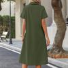 Summer Dresses For Women Button Down Shirt Dresses Aline Long Sundress Short Sleeve Beach Travel Cover Up