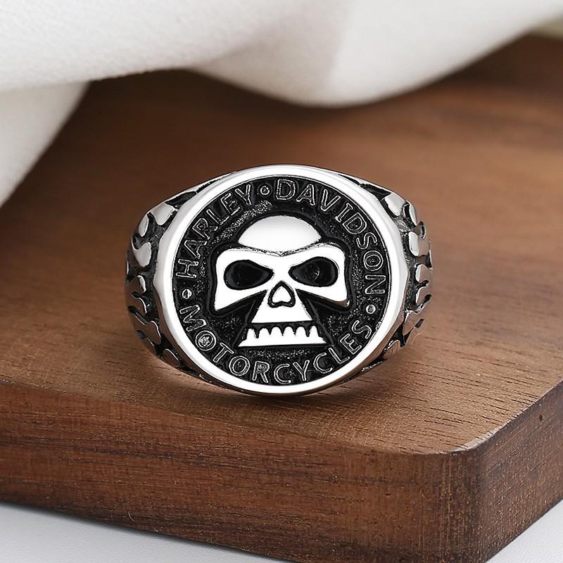 Trendy Retro Hip-hop Punk Ring With Adjustable Opening