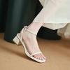Sandals Woman Summer chunky heels   2024  Gladiator Open Toe Beach Flats   Footwear