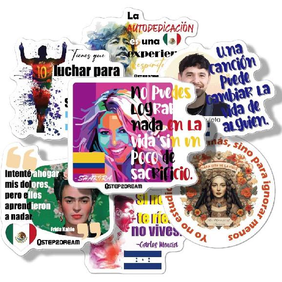 50 Spanish Inspirational Quotes Stickers | 21 Hispanic Countries Proverb | Hispanic Heritage Month Reward for Teachers,Students