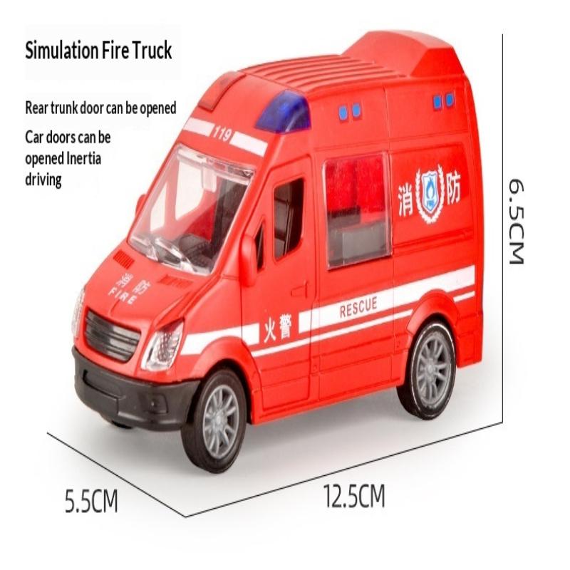 Feuerwehr Rettungswagen Polizeiauto Modellset Öffnungsbare Türen ABS Material für Kinder Pädagogisches Spielzeug Geschenke