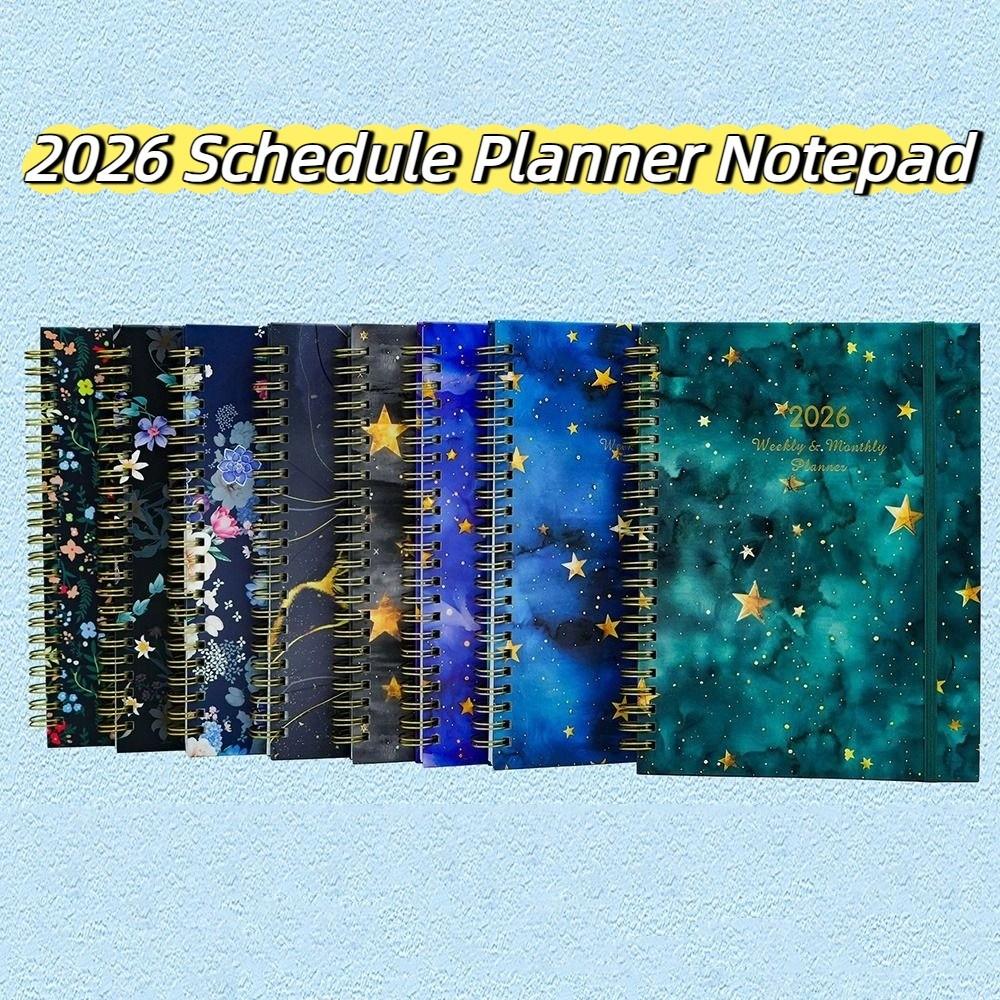 Wear-resistant 2026 Schedule Planner Notepad 12 Months To-do List Notebook  School