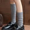 Calf Socks Thickened Wool Stockings Korean Simple Diamond Dark Pattern Half-Leg Socks Thin Leg Socks