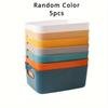 5pcs Plastic Storage Basket Desktop Organizer Bin with Handles for Cosmetics Toiletries Kitchen Snacks Sundries