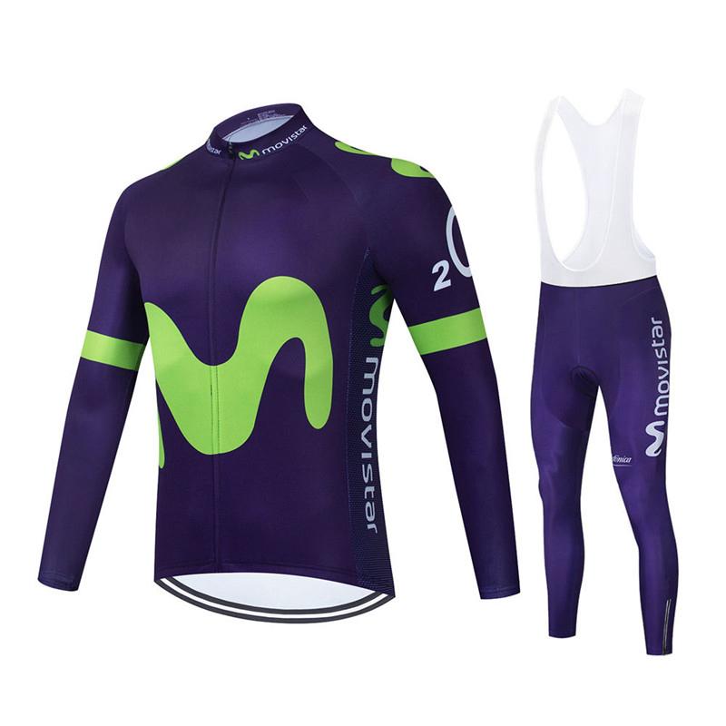 2026 Movistar Team Lange Mouw Wielertruien Ropa Ciclismo Maillot Fietskleding Ademend Mtb Fiets Wielerkleding