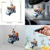 Cute Acrylic Cat Car Hanging Decoration Adorable Cartoon Style For Interior Decor