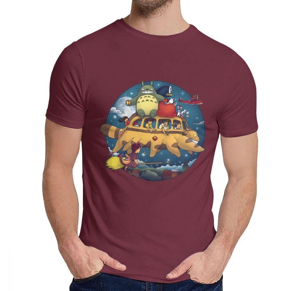 Boy Tee Shirt Hayao Miyazaki Spirited Away My Neighbor Totoro Bus Great Casual Man S O