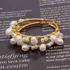 Gold Plated Hoop Earrings For Women Jewelry  Bohemian Fashion Pearls Ear Ring Freshwater Pearl Earring Wholesale