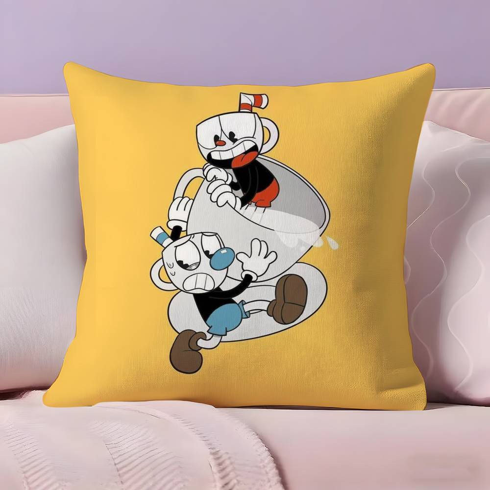 Classic Cute Game C-Cuphead Pillow Case  Ultra Soft Skin Friendly Fabric Cloud Like Comfort & Concealed Zipper
