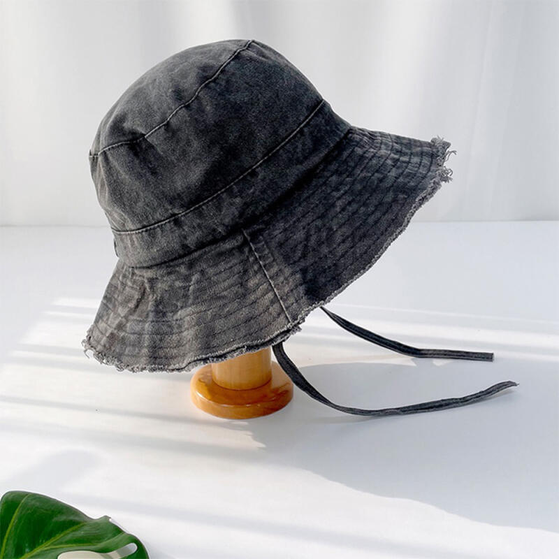 

Manmeru Bucket Hat with Bucket Straps for Women, Plain Slit Hat beige