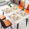 JIT4 Linen Placemats with Vintage Rose Design, Measuring 12X18 Inches, Suitable for Decorating Family Kitchen Tables, Festive Party Settings, And Home