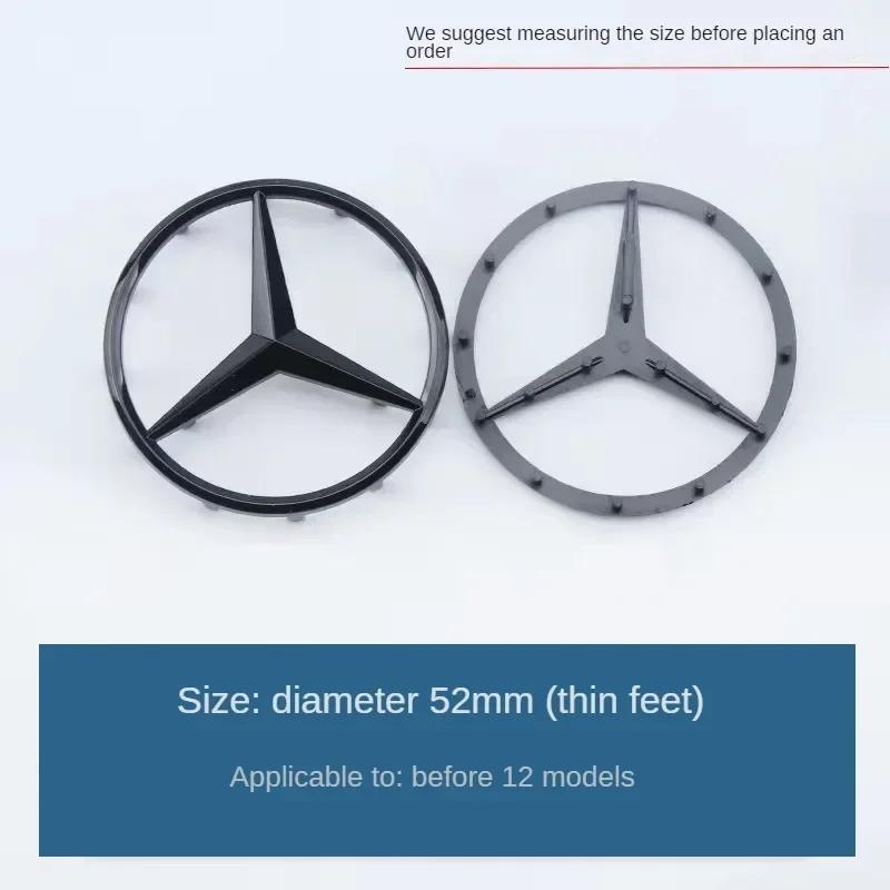 JETFE1 52mm 57mm ABS Car Steering Wheel Logo Badge Emblem Styling Accessories For Mercedes Benz C E S Series CLA CLS W212 W205 W204