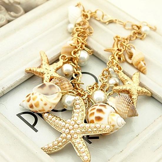 Beach Bracelet Cute Adjustable Ocean Multi-style Chain Beach Bracelet