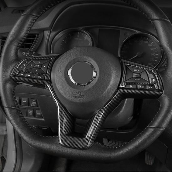 Carbon fiber Steering Wheel Trim 3pcs For Nissan Sentra - Accessories
