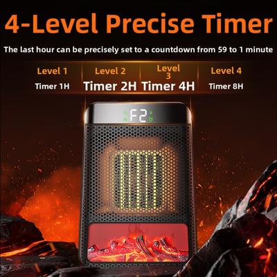 Bedroom Living Room Black Electric Heater Efficient Electric Heater Heaters Bedroom Heater 800W And 1200W Power