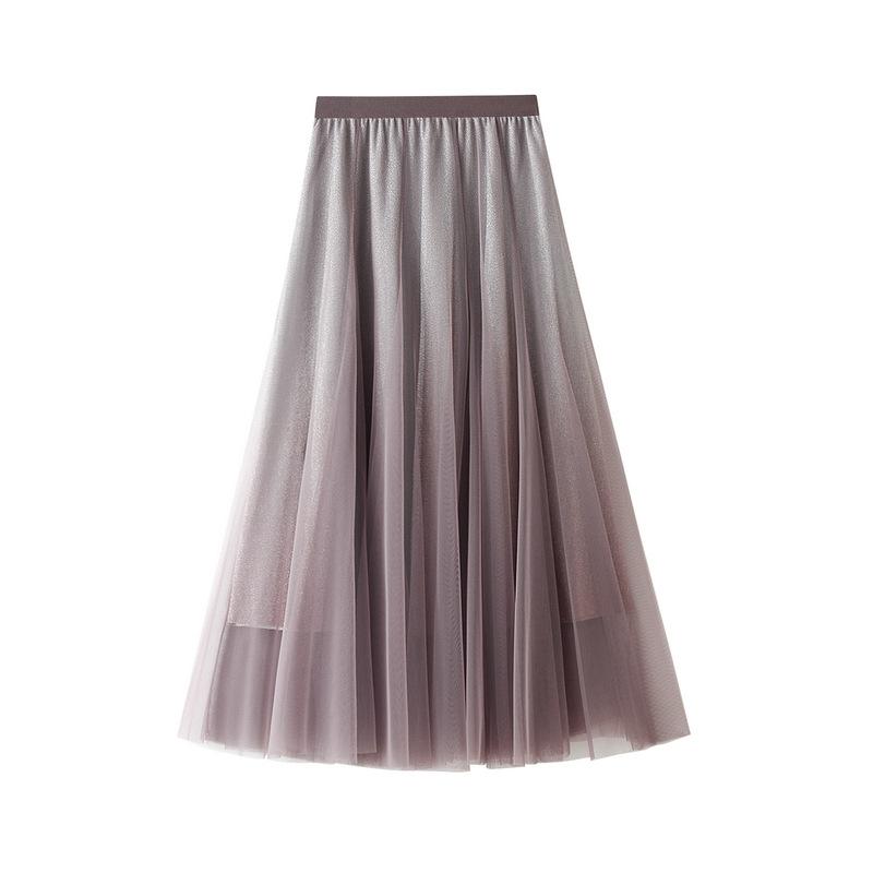 

Women s Tulle Skirt Elastic High Waisted A-Line Layered Flowy Long Skirts Pleated Mesh Midi Skirts for Women Casual Beach Ruffle Skirts for Party One size хакі