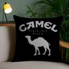 Luxury C-Camel Cushion Cover Plush Fabric Soft Double-Sided Printed Sofa Pillow Case Colorfast Home Decor Gift