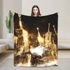 Clair Obscur Expedition 33 Gustave Flannel Throw Fashion Blankets Video Game for Couch Knitted Fashion Blanket Travel Warm Portable Quilt