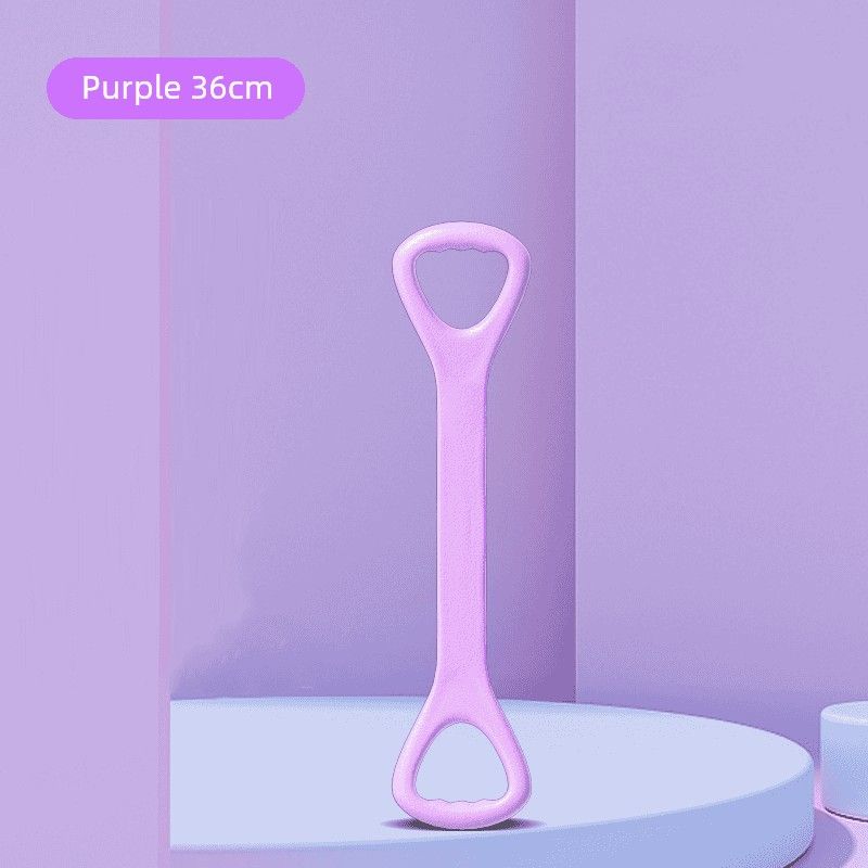 

8-Word Tension Device Home Yoga Auxiliary Women Open Back Shoulder Waist Integrated Elastic Band Fitness St Soft Silicon Rally-Purple