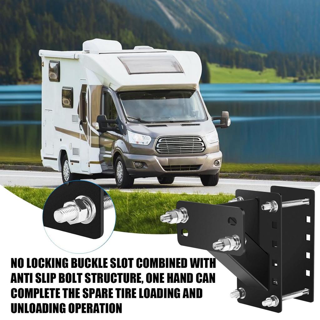 Suport roată de rezervă pentru remorcă - Suport roată de rezervă din oțel carbon Suport roată de rezervă pentru camion RV Depozitare călătorie Transport Esențial pentru călătorie pe șosea