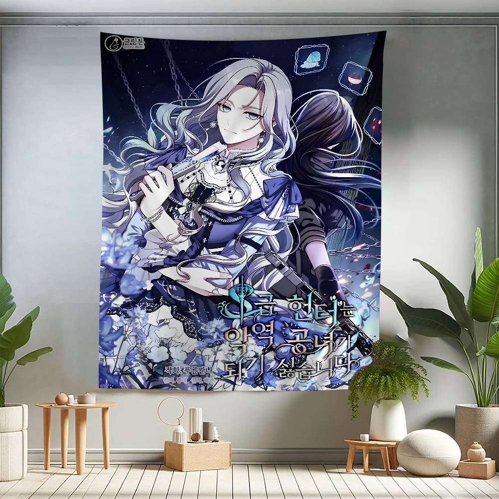 KKill The VVillainess Anime Cartoon Tapestry Wall Hanging Decoration Household Home Decor