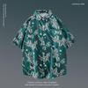 Japanese Hong Kong-Style Floral Hawaiian Shirt - Unisex Summer Short-Sleeve Retro Beachwear