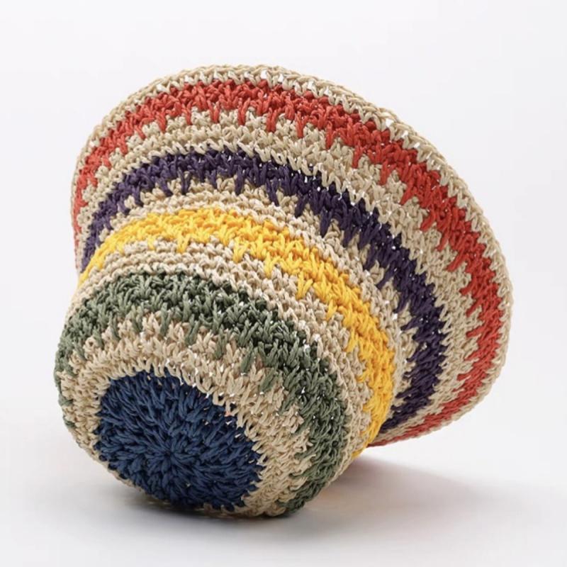 Baby Girl Hat Sun Hat Children's Grass Hat Sunscreen Hat Multicolored Kids Hat