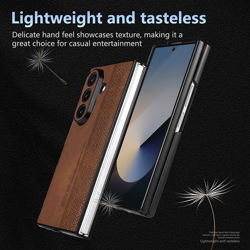 For Samsung Galaxy Z Fold 7 Case Soft PU Leather Skin Protective Back Cover Phone Case For Samsung Z Fold 7 6 5 4 3 Phone Shell