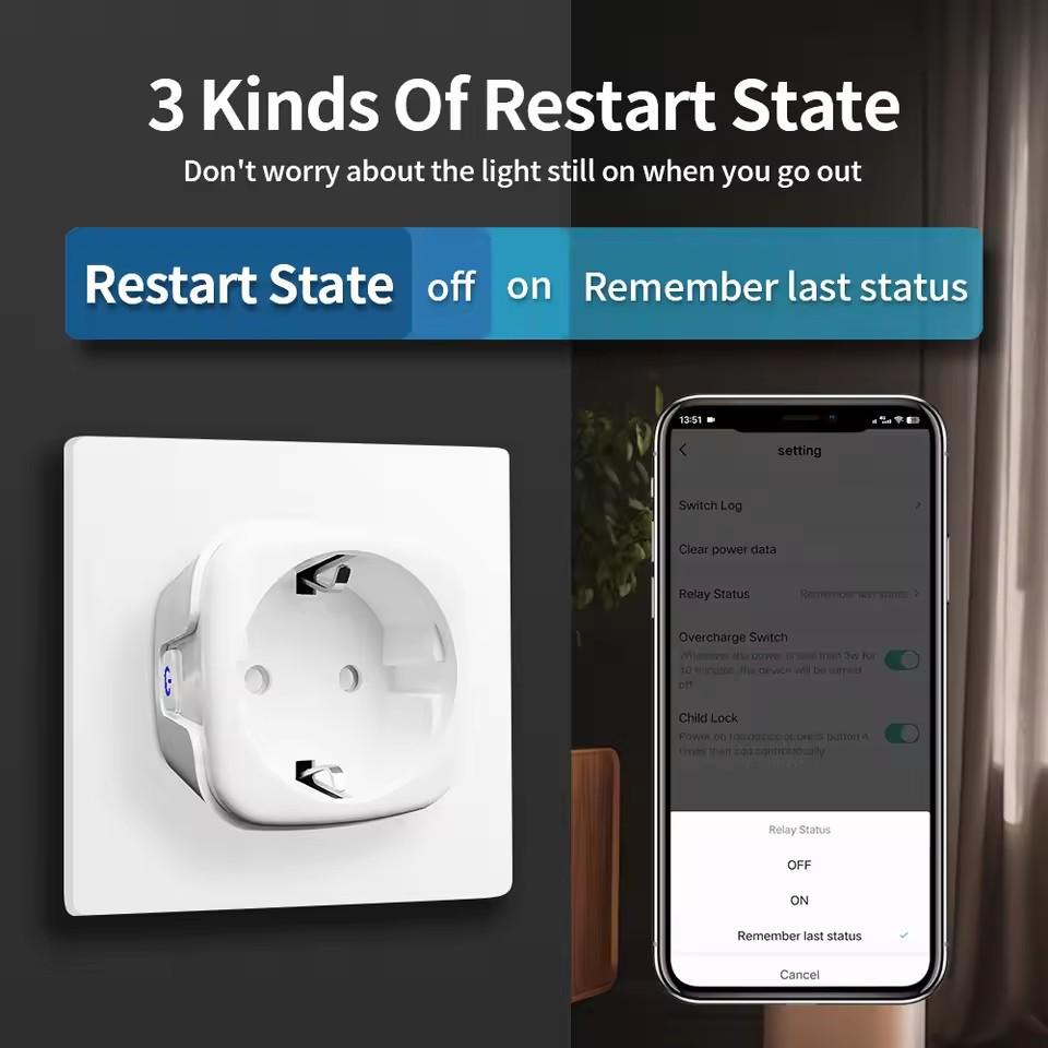 Zigbee 3.0 EU Smart Plug 16/20A with Metering, Alexa Compatible, Supports 3.0 Network Billing