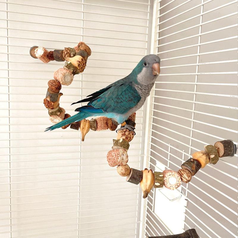 Parrot Toys Pineapple Nuts Log Blocks Cockatoo Toys Cockatiel Foraging Toys Climbing Ladders Parrot Shredding Toys For Parrots