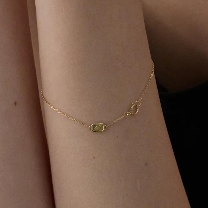 14k Slim Link Chain Bracelet