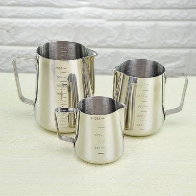 Embossed Stainless Steel Milk Frothing Pitcher: Essential Latte Art Cup and Foam Pot