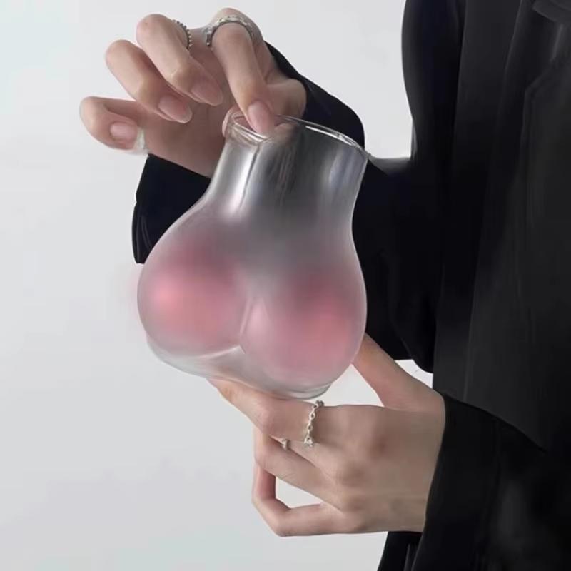 450ml Butt Shaped Mug Funny Butt Coffee Mug Thick Clear Borosilicate Glass Women Body Butt Cup Funny Adults Mug For Milk Water