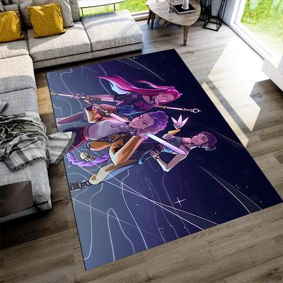 Fantasy Swordsmen Trio Floor Rug Office Rug Perfect for Bedrooms Dormitory Game Room Dining Room Anti-slip Rug Office Home Decor