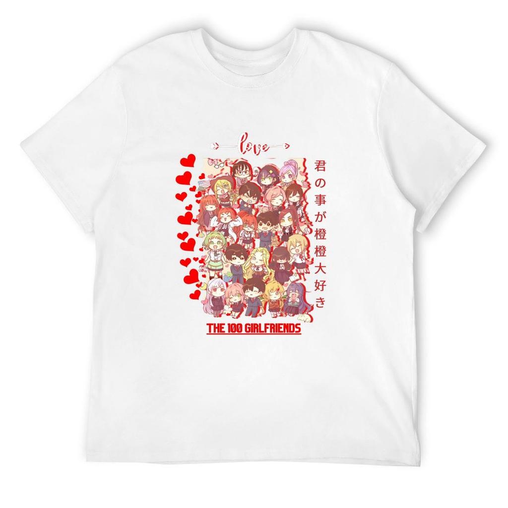 100 Girlfriends Who Really Love You , Kimi No Koto Ga Daidaidaidaidaisuki: , Anime Arth T-Shirt Kawaii Clothes T Shirts Men