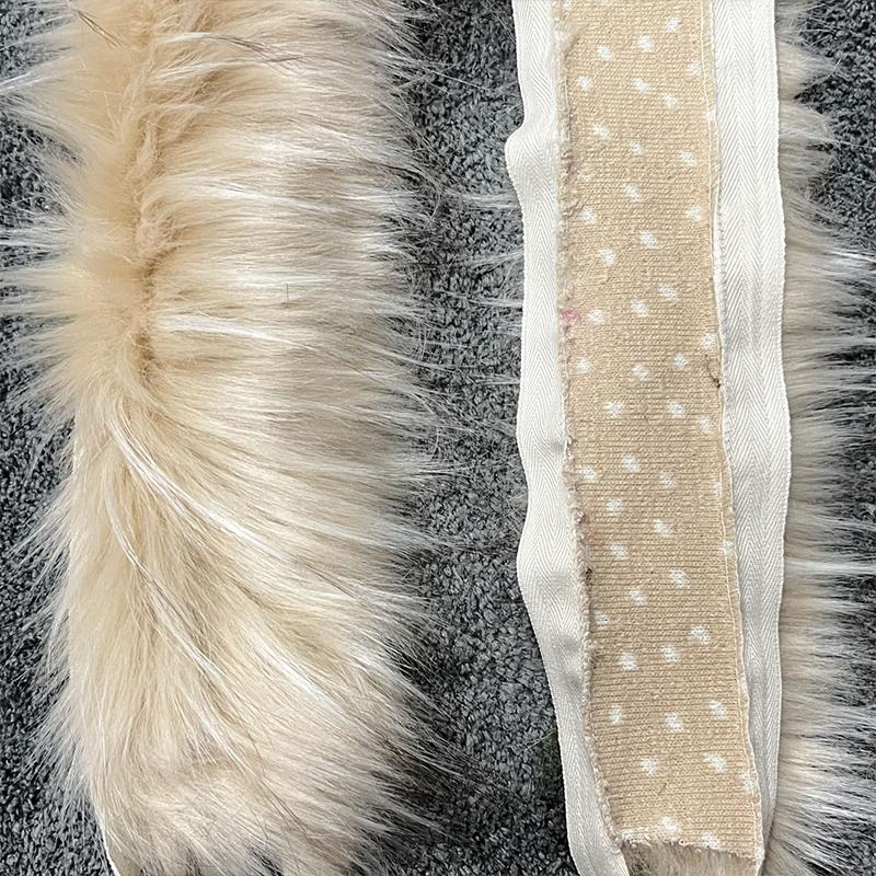 1M Imitation Raccoon Dog Hair Wool Faux Fox Fur Collar Craft Strips Lace Autumn Winter Clothing Accessories Scarf Hat Coat Edge