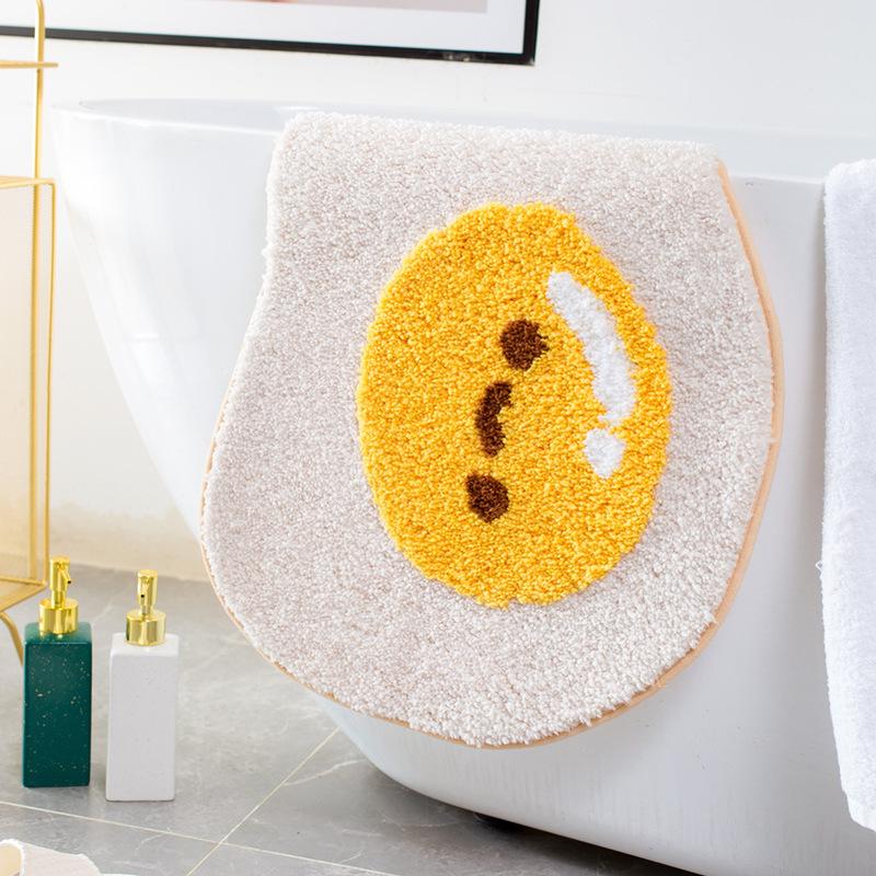 Interesting Yolk Bath Mat Egg Carpet Water Uptake Rug Non-Slip Doormat For Home Living Room Entrance Door Mat Floor Kitchen Bed
