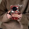 Applicable to Honor magic8pro mobile phone case ins wind cold honormagic7 atmosphere kitty cat splicing plaid