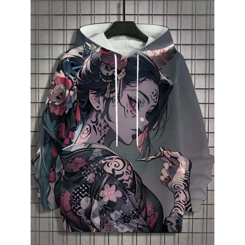 Autumn and Winter Men's Sports Hoodies Unisex 3D Printing HD Anime Girl Printing Hoodies Harajuku Fashion Pullovers