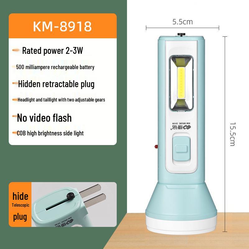 Kangming Portable LED Flashlight: Small, Plastic, Random Color, Emergency Outdoor Lighting