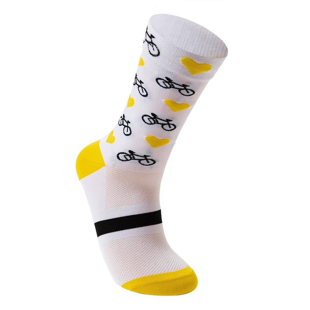 

1 пара мужских цветных веселых носков Мужские повседневные деловые носки для платья Уличные спортивные быстросохнущие Дышащие велосипедные длинные носки