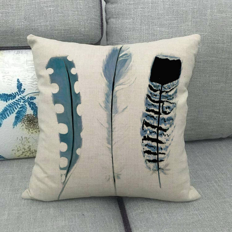 Feathered Bird A Cute Pet Digital Printing Short Plush Pillow Covers Decorative For Car Sofa Office Cushion Cover Home Goods